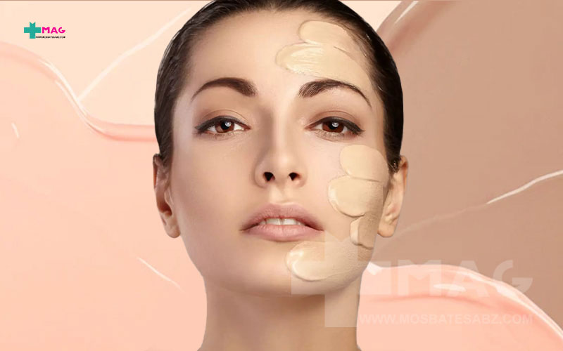 ماسیدن کرم پودر روی صورت